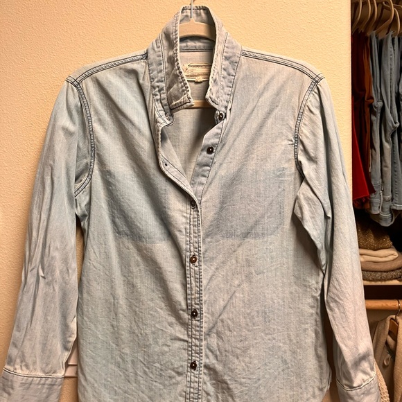 Current Elliott Light Blue Denim Shirt - Picture 1 of 5